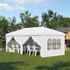 Outsunny Faltpavillon Metall 295 x 270 x 585 cm weiß (800000742825)
