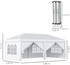 Outsunny Faltpavillon Metall 295 x 270 x 585 cm weiß (800000742825)