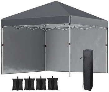 Outsunny Faltpavillon Metall 297 x 274 x 297 cm dunkelgrau (800000742813) Outsunny Faltpavillon Metall 297 x 274 x 297 cm dunkelgrau (800000742813)