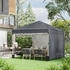 Outsunny Faltpavillon Metall 297 x 274 x 297 cm dunkelgrau (800000742813)