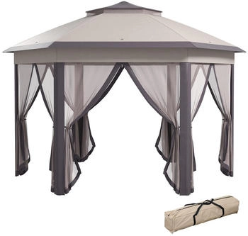 Outsunny Faltpavillon Metall 405 x 285 x 405 cm braun (800000742806) Outsunny Faltpavillon Metall 405 x 285 x 405 cm braun (800000742806)