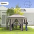 Outsunny Faltpavillon Metall 405 x 285 x 405 cm braun (800000742806)