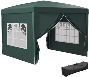 Outsunny Faltpavillon Metall/Textil 295 x 258 x 295 cm gr&uuml;n (800000725115)