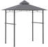 Outsunny Grillpavillon Metall/Kunststoff 148 x 252 x 245 cm grau/schwarz (800000805221)