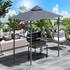 Outsunny Grillpavillon Metall/Kunststoff 148 x 252 x 245 cm grau/schwarz (800000805221)
