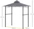Outsunny Grillpavillon Metall/Kunststoff 148 x 252 x 245 cm grau/schwarz (800000805221)