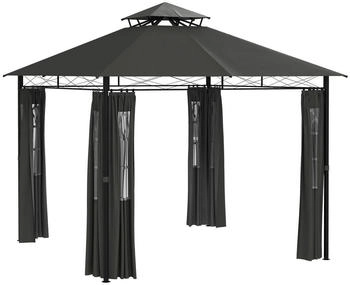 Outsunny Pavillon Metall 295 x 2,85 x 295 cm dunkelgrau (800000710780)