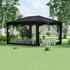Outsunny Pavillon Metall/Kunststoff 295 x 255 x 395 cm dunkelgrau/schwarz (800000725111)