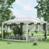 Outsunny Pavillon Metall/Kunststoff 295 x 255 x 395 cm weiß (800000731042)