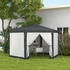 Outsunny Pavillon Metall/Kunststoff 341,2 x 250 x 394 cm dunkelgrau (800000741120)