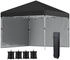 Outsunny Pavillon Metall/Textil 297 x 274 x 297 cm schwarz (800000741118)