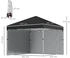 Outsunny Pavillon Metall/Textil 297 x 274 x 297 cm schwarz (800000741118)