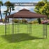 Outsunny Pavillondach Kunststoff 300 x 18 x 300 cm braun (800000741456)