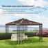 Outsunny Pavillondach Kunststoff 300 x 18 x 300 cm braun (800000741456)