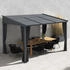 Outsunny Pergola Metall/Kunststoff 255 x 242 x 365 cm dunkelgrau (800000734318)