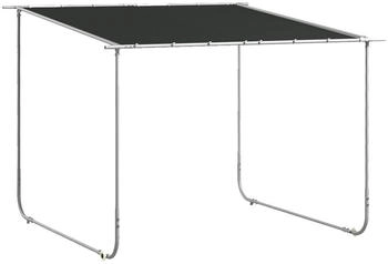 Outsunny Pergola Metall/Textil 302 x 250 x 302 cm dunkelgrau (800000734314)