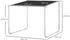 Outsunny Pergola Metall/Textil 302 x 250 x 302 cm dunkelgrau (800000734314)