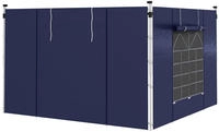 Outsunny - 2er-set Seitenteile F&uuml;r Pavillon 3x3/3x6 M, Seitenwand Mit Fenster...