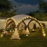 pro.tec Pavillon Textil 345 x 247 x 345 cm hellgrau/dunkelgrau (800000538443)
