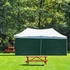 Relaxdays Pavillon-Seitenteile 2 Stück Kunststoff 300 x 200 cm dunkelgrün (800000662080)