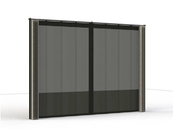Siena Garden Seitenteile f&uuml;r Schattenmanufaktur silber-grau 300 x 210 cm