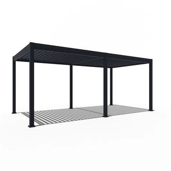 Weide Elektrische Deluxe Aluminium Pergola 3 x 6 m mit LED