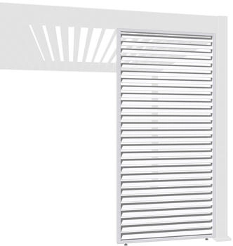 Weide Horizontale Lamellenwand für Weide Pergola 1,13 m weiß Aluminium