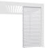 Weide Horizontale Lamellenwand für Weide Pergola 1,13 m weiß Aluminium