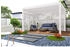 Weide Horizontale Lamellenwand für Weide Pergola 1,13 m weiß Aluminium