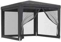 vidaXL Partyzelt mit 4 Mesh-Seitenw&auml;nden Anthrazit 3x3 m HDPE