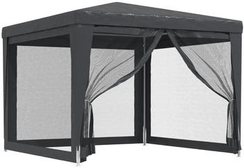 vidaXL Partyzelt mit 4 Mesh-Seitenwänden anthrazit 3 x 3 m HDPE