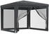 vidaXL Partyzelt mit 4 Mesh-Seitenwänden anthrazit 3 x 3 m HDPE