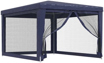 vidaXL Partyzelt mit 4 Mesh-Seitenwänden blau 3 x 4 m HDPE