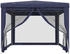 vidaXL Partyzelt mit 4 Mesh-Seitenwänden blau 3 x 4 m HDPE