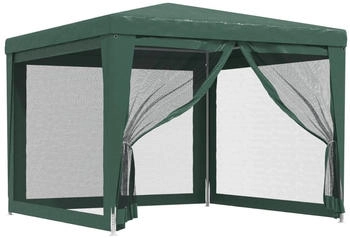 vidaXL Partyzelt mit 4 Mesh-Seitenw&auml;nden gr&uuml;n 3 x 3 m HDPE