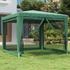 vidaXL Partyzelt mit 4 Mesh-Seitenwänden grün 3 x 3 m HDPE
