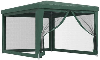 vidaXL Partyzelt mit 4 Mesh-Seitenw&auml;nden gr&uuml;n 3 x 4 m HDPE