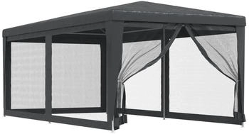 vidaXL Partyzelt mit 6 Mesh-Seitenwänden anthrazit 3 x 6 m HDPE