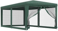 vidaXL Partyzelt mit 6 Mesh-Seitenw&auml;nden Gr&uuml;n 3x6 m HDPE
