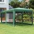 vidaXL Partyzelt mit 6 Mesh-Seitenwänden grün 3 x 6 m HDPE