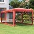 vidaXL Partyzelt mit 6 Mesh-Seitenwänden rot 3 x 6 m HDPE