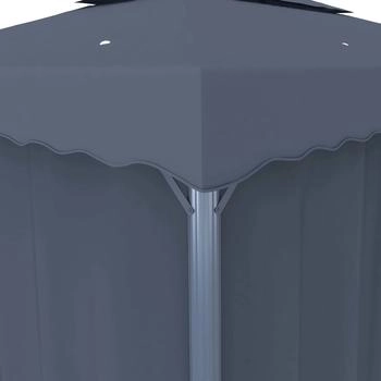 vidaXL Pavillon mit Vorhang 4 x 3 m anthrazit Aluminium – Vielseitiger Outdoor-Begleiter für jede Gelegenheit