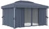vidaXL Pavillon mit Vorhang 4 x 3 m anthrazit Aluminium