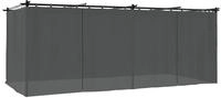 vidaXL Pavillon mit Vorh&auml;ngen Anthrazit 6x3 m Stahl