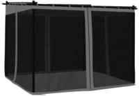 vidaXL 4003909, vidaXL Pavillon mit Netzw&auml;nden Anthrazit 3x3 m Stahl Grau