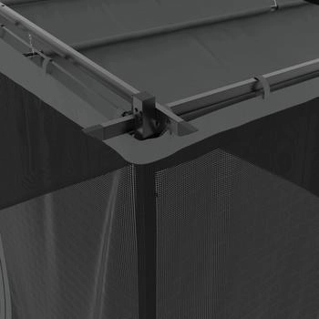 vidaXL Pavillon mit Netzwänden anthrazit 3 x 3 m Stahl – vidaXL Pavillon mit Netzwänden anthrazit 3 x 3 m Stahl für stilvollen Outdoor-Komfort