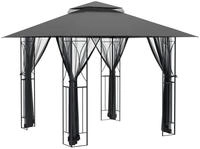 vidaXL Pavillon mit Seitenw&auml;nden Anthrazit 300x300x270 cm Stahl