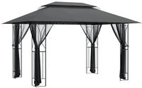 vidaXL Pavillon mit Seitenw&auml;nden Anthrazit 400x300x270 cm Stahl