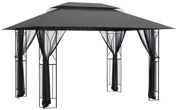 vidaXL Pavillon mit Seitenwänden anthrazit 400 x 300 x 270 cm Stahl