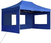 vidaXL Profi-Partyzelt Faltbar mit W&auml;nden Aluminium 4,5x3 m Blau